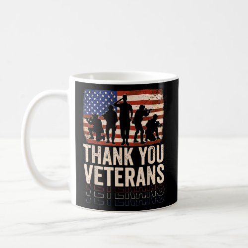 Patriotic THANK YOU VETERANS and Soldiers  Coffee Mug