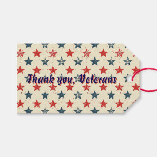 Patriotic Thank You Veterans Appreciation Gift Tag