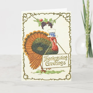 Patriotic Thanksgiving Holiday Card