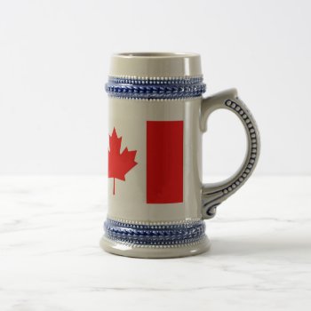 Patriotic The Canadian Flag Beer Stein by FUNNSTUFF4U at Zazzle