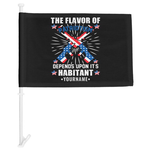 Patriotic The Flavor of Patriotism Car Flag (Front)