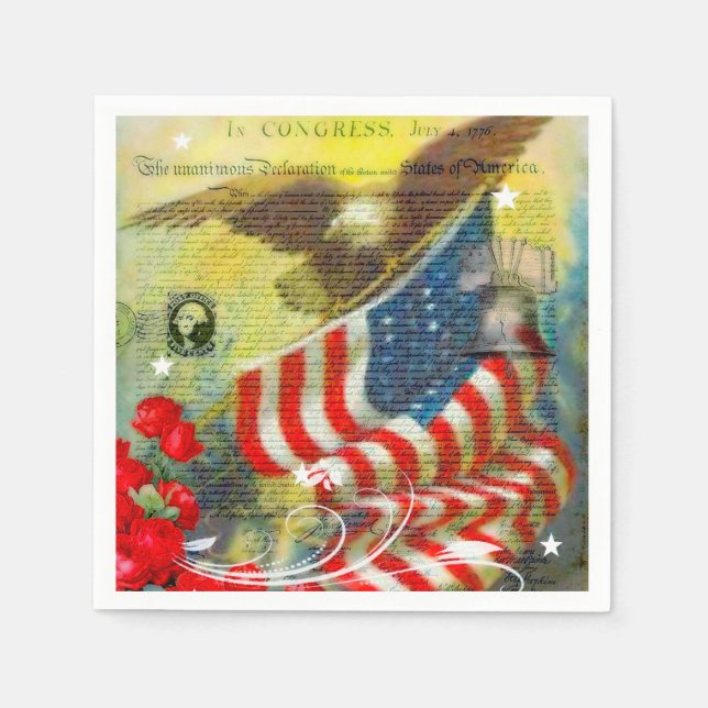 Patriotic theme paper napkins (Front)