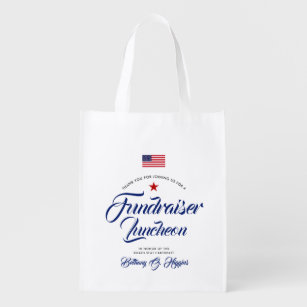 Patriotic Themed American Flag  Grocery Bag
