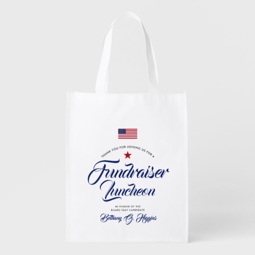 Patriotic Themed American Flag  Grocery Bag
