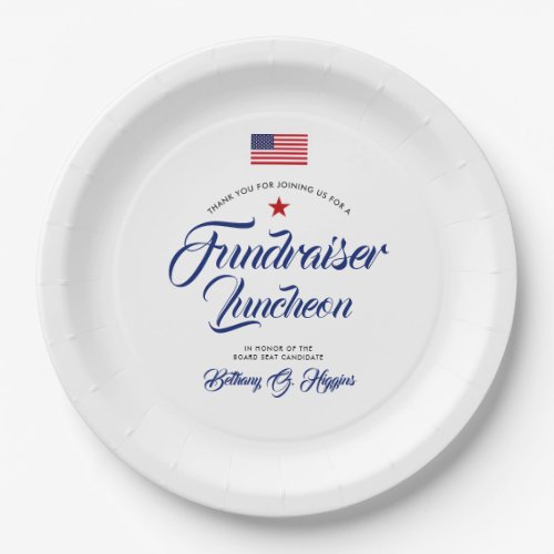 Patriotic Themed American Flag Paper Plates