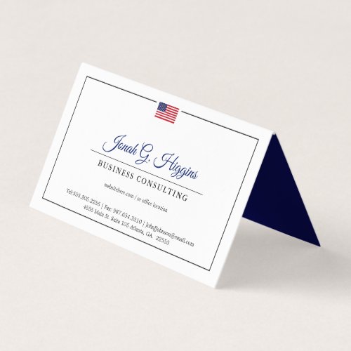 Patriotic Themed Minimal Modern Style Business Card