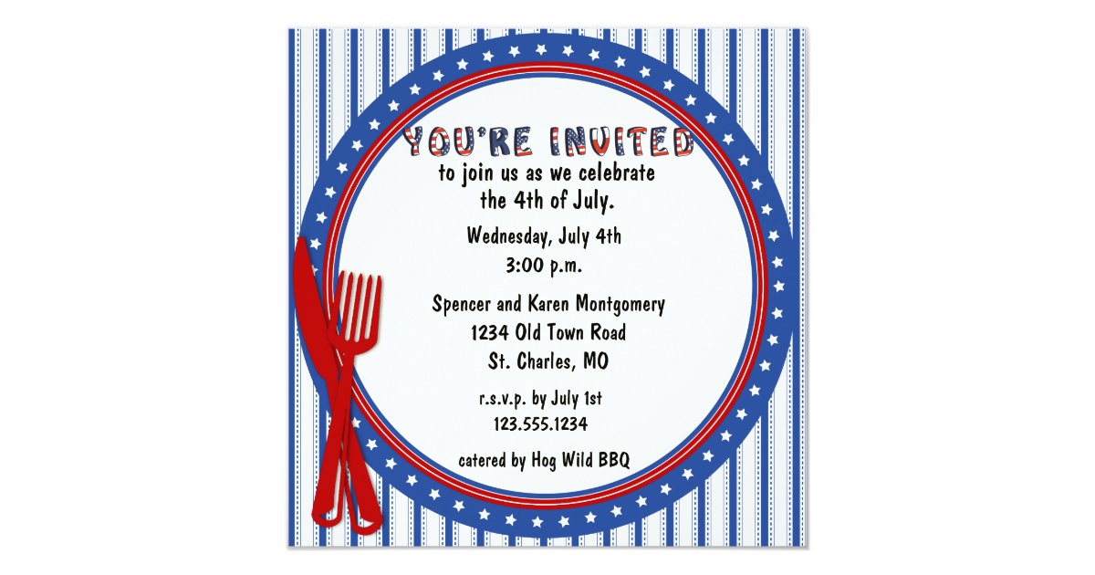 Patriotic Themed Party Invitation | Zazzle Patriotic Themed Party Invitation | Zazzle