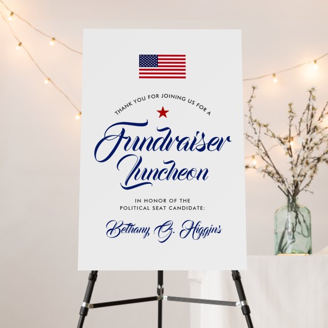 Patriotic Themed | Political Candidate Foam Board (In Situ (Stand))