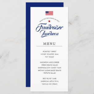 Patriotic Themed Political Style Dinner Menu