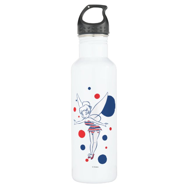 Patriotic Tinker Bell 1 Stainless Steel Water Bottle (Front)
