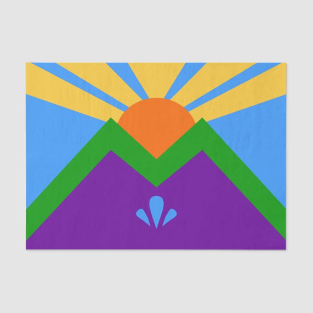 Patriotic tissue paper, flag of Manitou Springs Paper (Front)