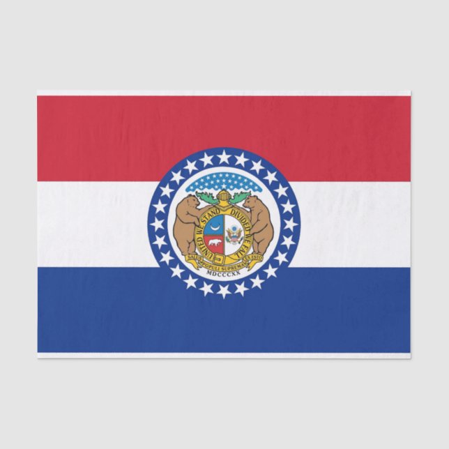 Patriotic tissue paper with flag Missouri, USA (Front)