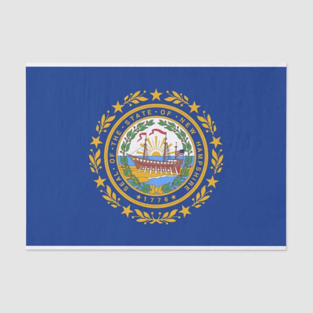Patriotic tissue paper with flag New Hampshire (Front)