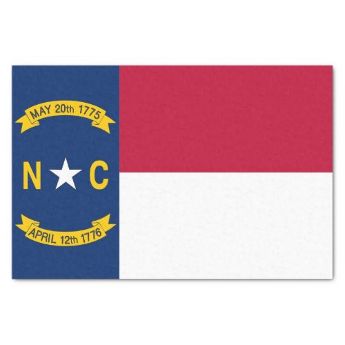 Patriotic tissue paper with flag North Carolina