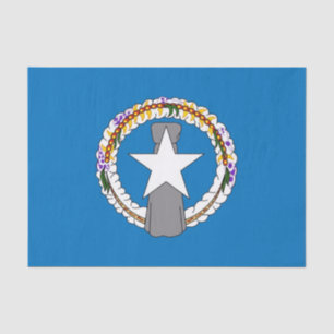 Patriotic tissue paper with flag Northern Mariana