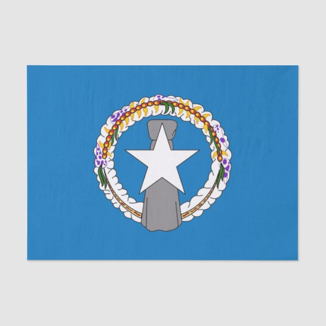 Patriotic tissue paper with flag Northern Mariana (Front)