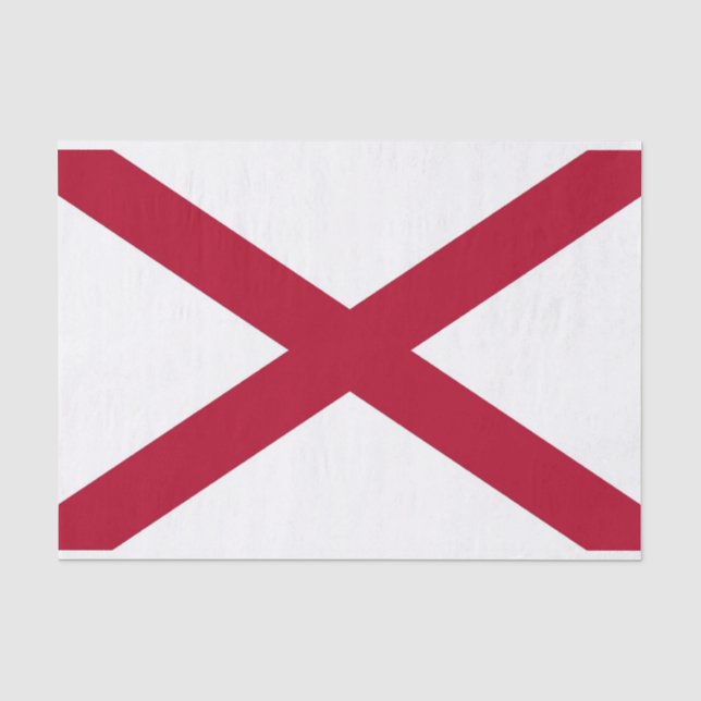 Patriotic tissue paper with flag of Alabama,U.S.A. (Front)