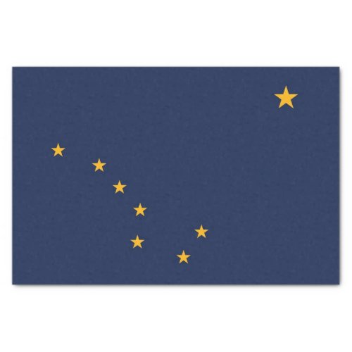 Patriotic tissue paper with flag of AlaskaUSA