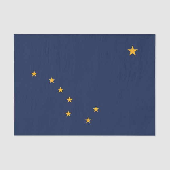 Patriotic tissue paper with flag of Alaska,U.S.A. (Front)