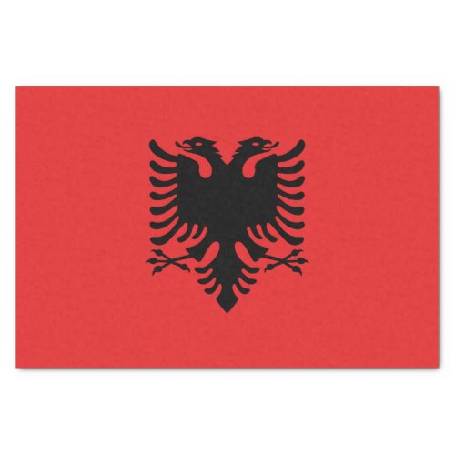 Patriotic tissue paper with flag of Albania