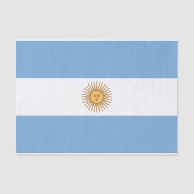 Patriotic tissue paper with flag of Argentina (Front)