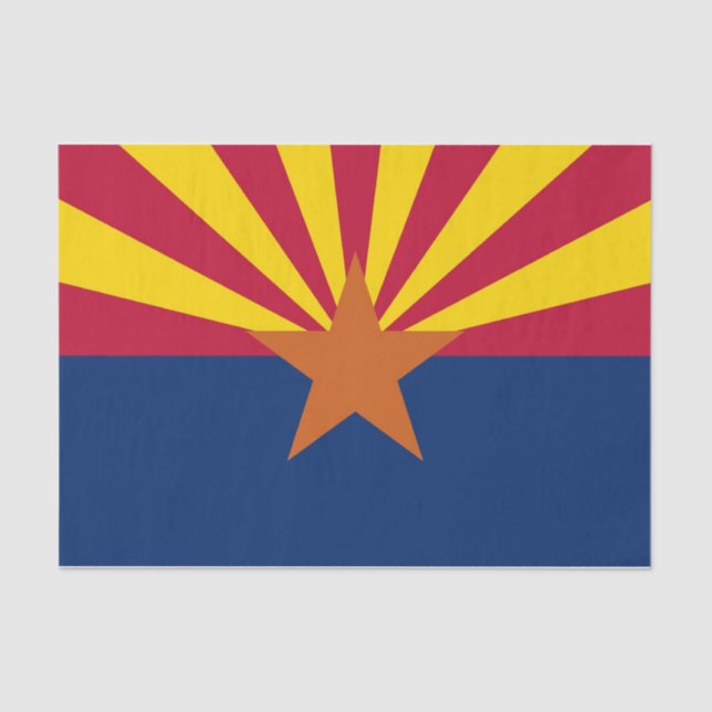 Patriotic tissue paper with flag of Arizona,U.S.A. (Front)