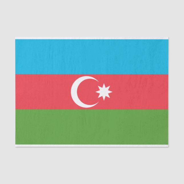 Patriotic tissue paper with flag of Azerbaijan (Front)