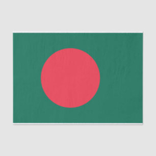 Patriotic tissue paper with flag of Bangladesh