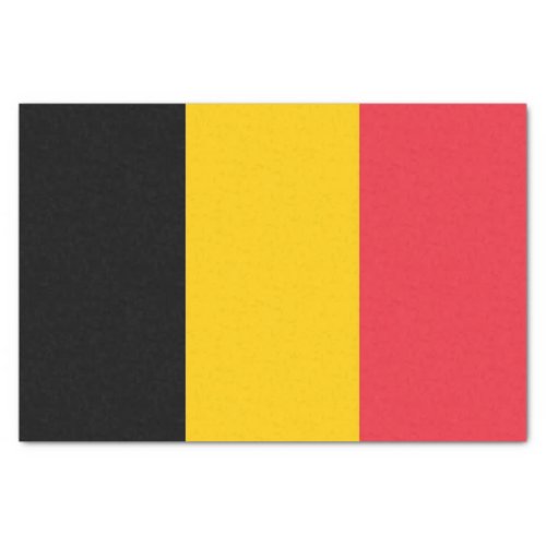 Patriotic tissue paper with flag of Belgium