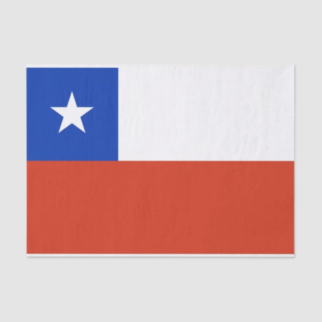Patriotic tissue paper with flag of Chile (Front)