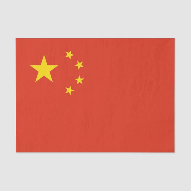 Patriotic tissue paper with flag of China (Front)