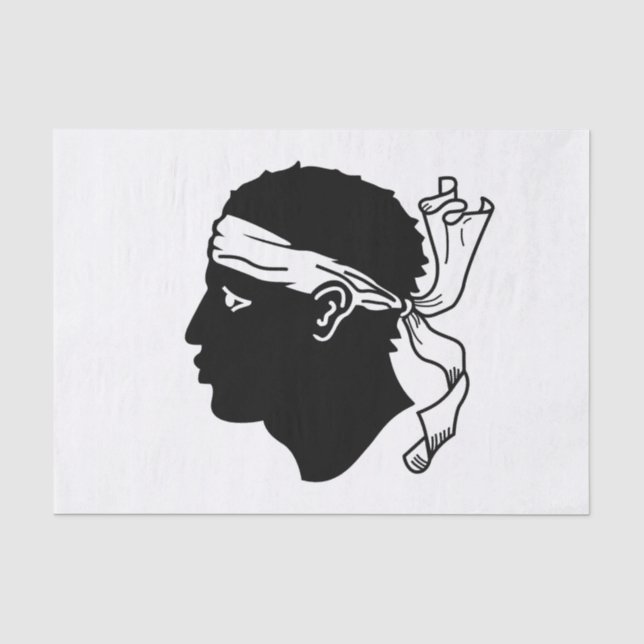 Patriotic tissue paper with flag of Corsica (Front)