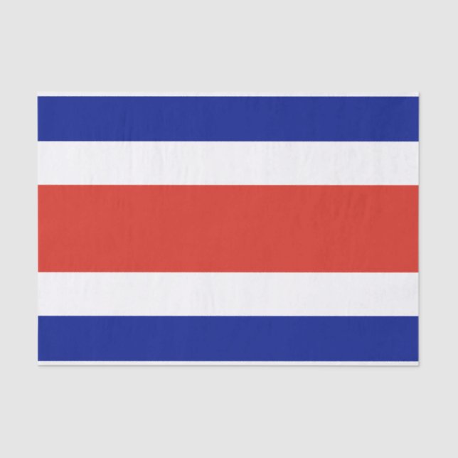 Patriotic tissue paper with flag of Costa Rica (Front)