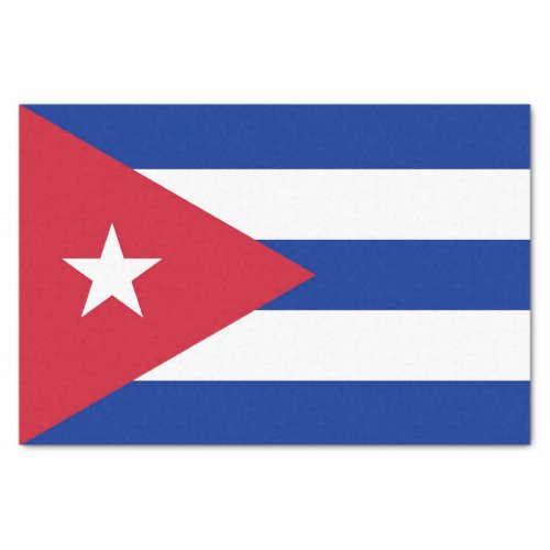 Patriotic tissue paper with flag of Cuba
