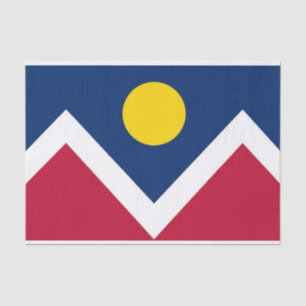 Patriotic tissue paper with flag of Denver City