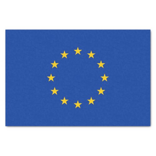 Patriotic tissue paper with flag of European Union