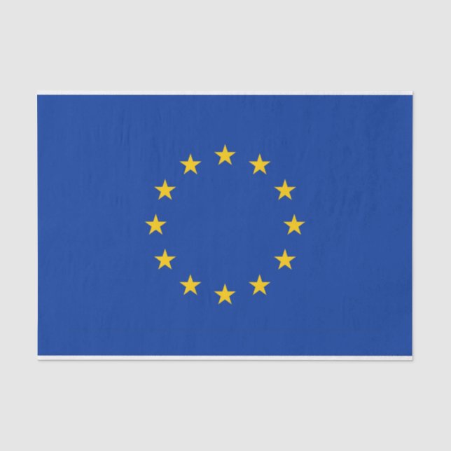 Patriotic tissue paper with flag of European Union (Front)