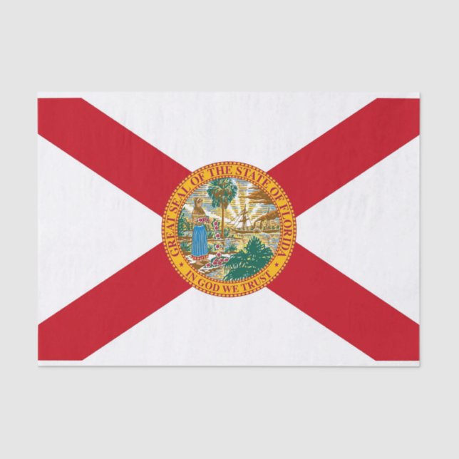 Patriotic tissue paper with flag of Florida (Front)