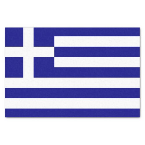 Patriotic tissue paper with flag of Greece