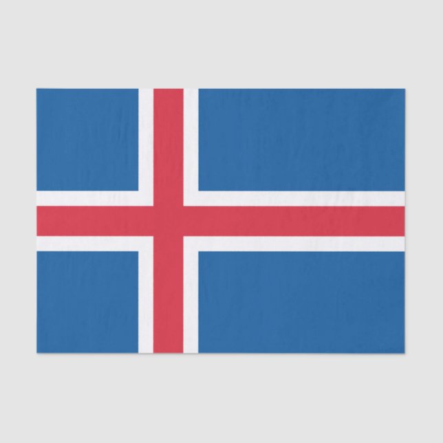Patriotic tissue paper with flag of Iceland (Front)