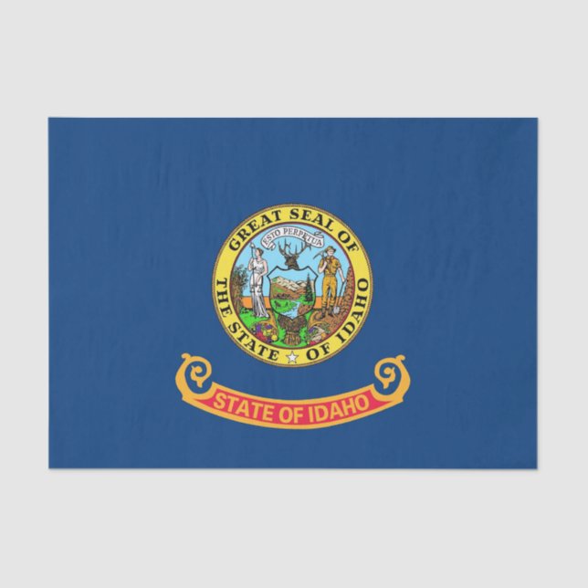 Patriotic tissue paper with flag of Idaho (Front)