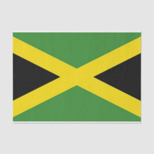 Patriotic tissue paper with flag of Jamaica