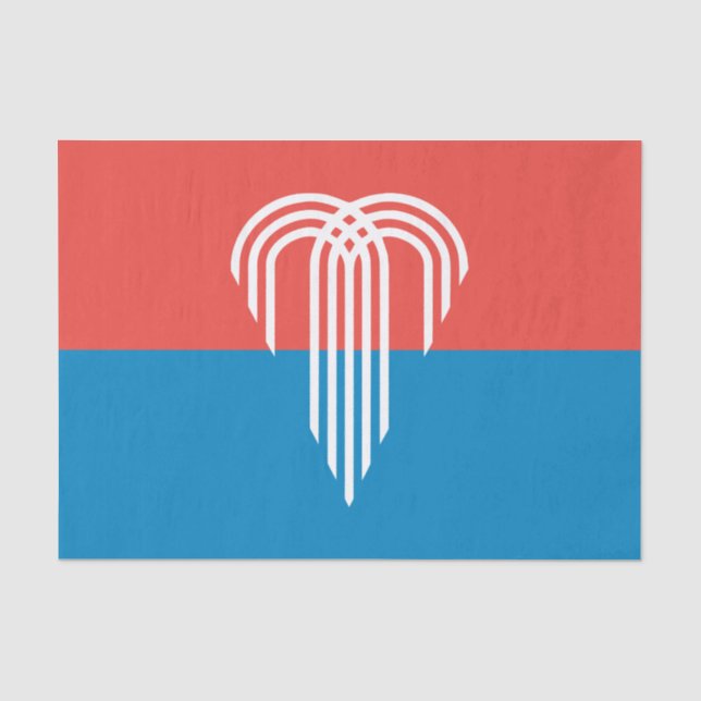 Patriotic tissue paper with flag of Kansas City (Front)