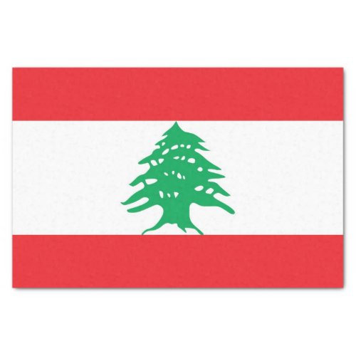 Patriotic tissue paper with flag of Lebanon