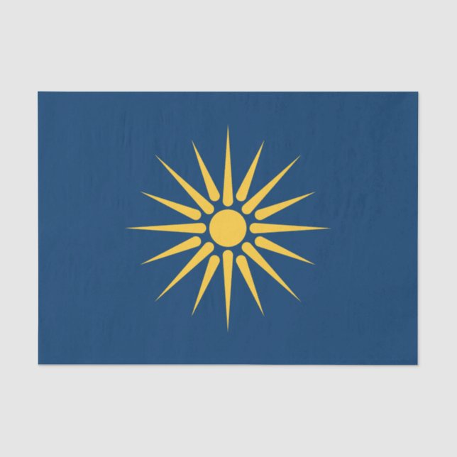 Patriotic tissue paper with flag of Macedonia (Front)