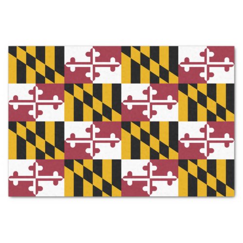 Patriotic tissue paper with flag of Maryland
