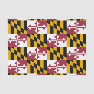 Patriotic tissue paper with flag of Maryland