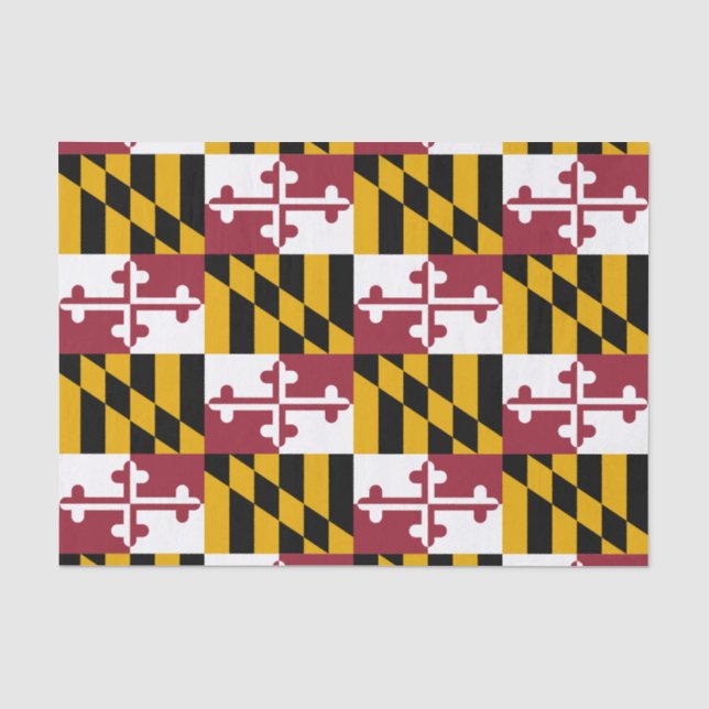 Patriotic tissue paper with flag of Maryland (Front)