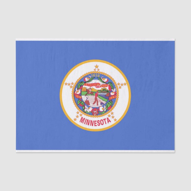 Patriotic tissue paper with flag of Minnesota, USA (Front)