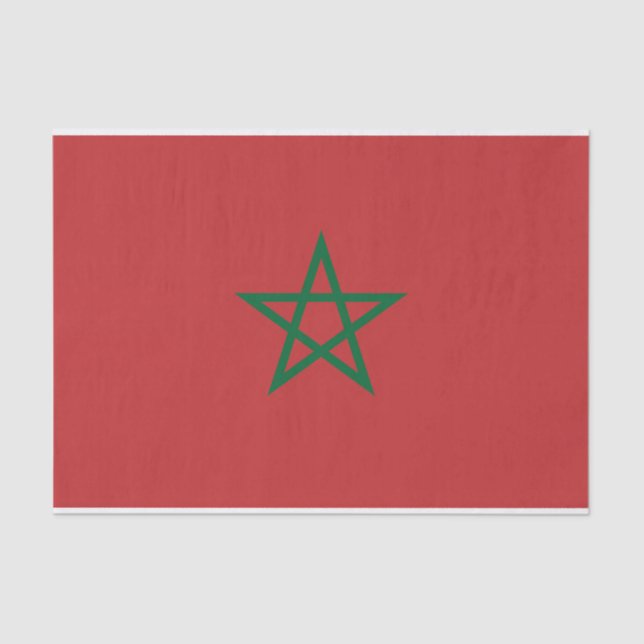 Patriotic tissue paper with flag of Morocco (Front)